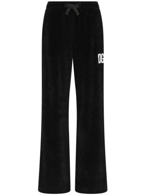 logo-print velvet track pants by DOLCE&GABBANA DGVIB3