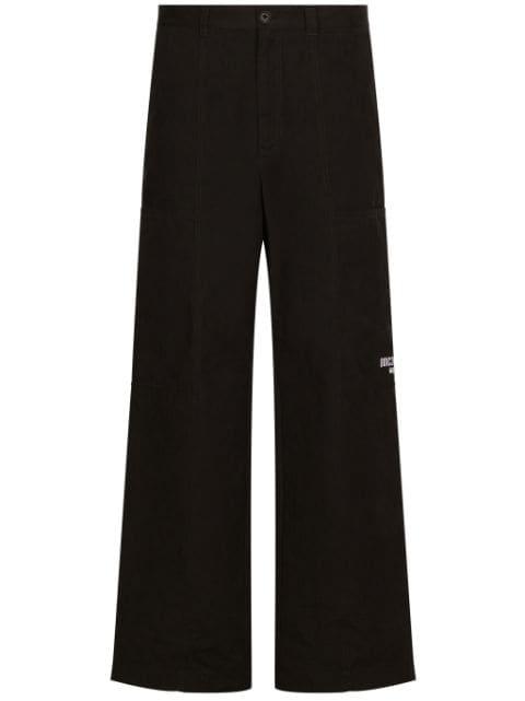 logo-print wide-leg trousers by DOLCE&GABBANA DGVIB3