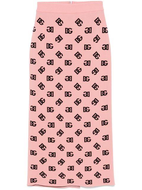 DNA DG-jacquard pencil skirt by DOLCE&GABBANA