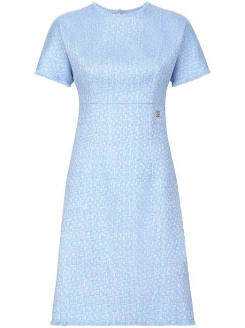 DNA bouclé A-line midi dress by DOLCE&GABBANA