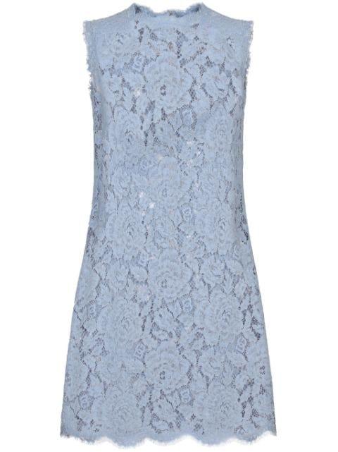 DNA floral-lace shift mini dress by DOLCE&GABBANA