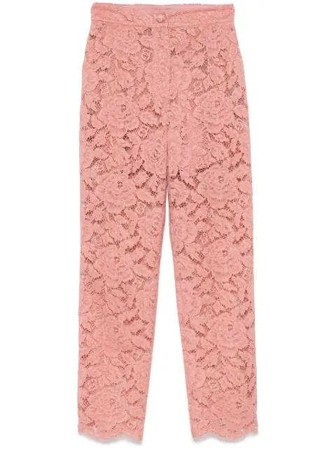 DNA floral-lace trousers by DOLCE&GABBANA