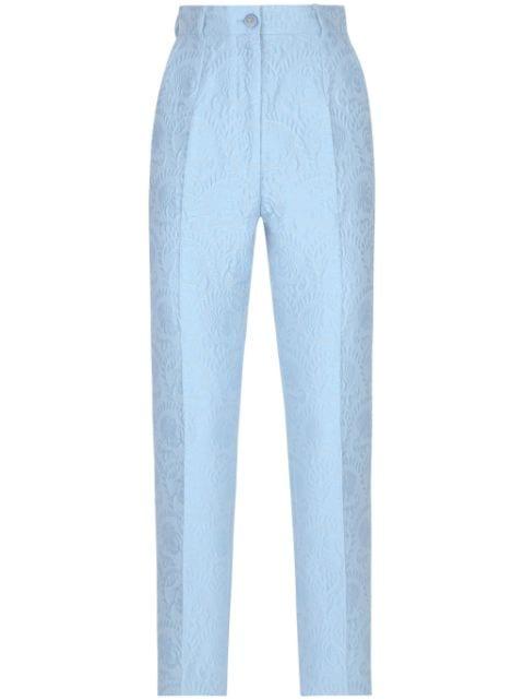DNA jacquard tailored trousers by DOLCE&GABBANA