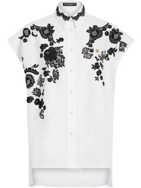 DNA lace-detail shirt by DOLCE&GABBANA