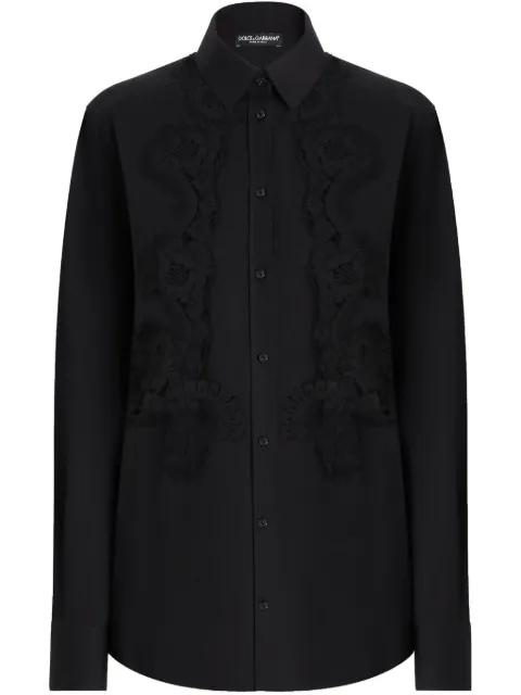 DNA lace-inserts shirt by DOLCE&GABBANA