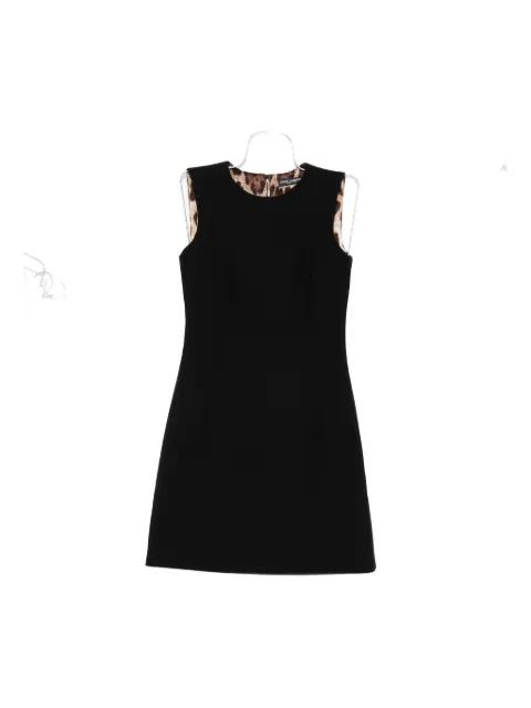 DNA leopard-print lining sleeveless mini dress by DOLCE&GABBANA