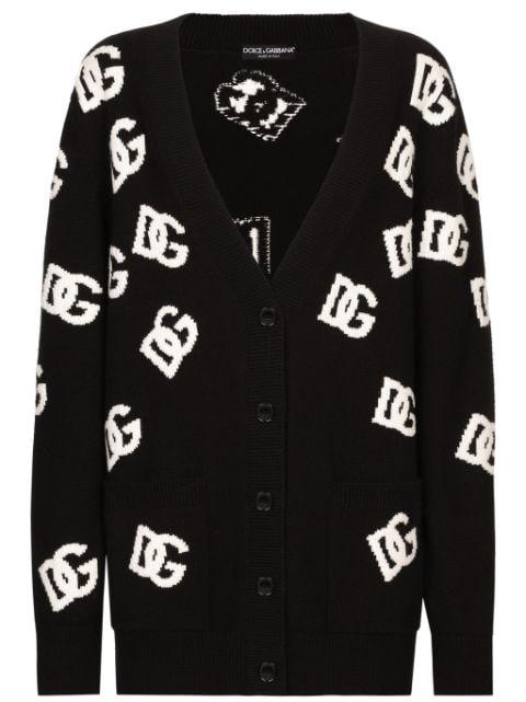 DNA logo-embroidered cardigan by DOLCE&GABBANA