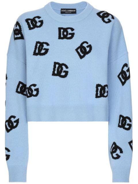 DNA logo embroidered sweater by DOLCE&GABBANA