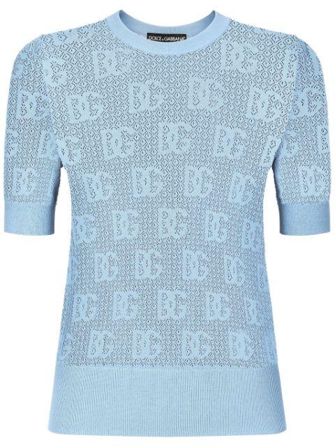 DNA logo embroidered top by DOLCE&GABBANA
