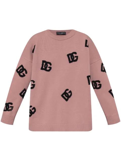 DNA logo-intarsia sweater by DOLCE&GABBANA