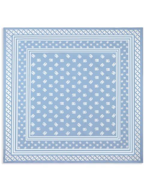 DNA logo-print silk scarf by DOLCE&GABBANA