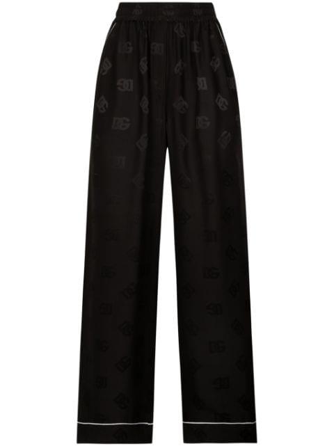 DNA logo-print trousers by DOLCE&GABBANA