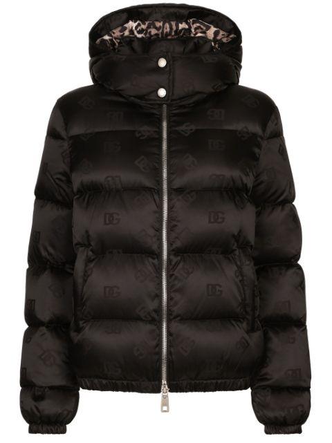 DNA monogram-jacquard puffer jacket by DOLCE&GABBANA