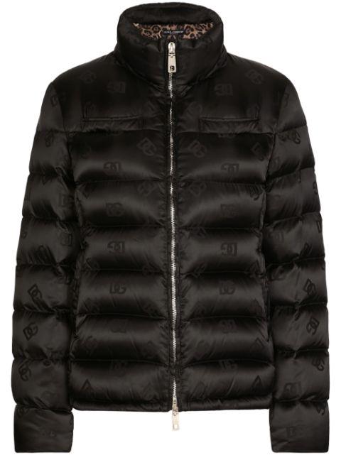 DNA monogram-jacquard puffer jacket by DOLCE&GABBANA