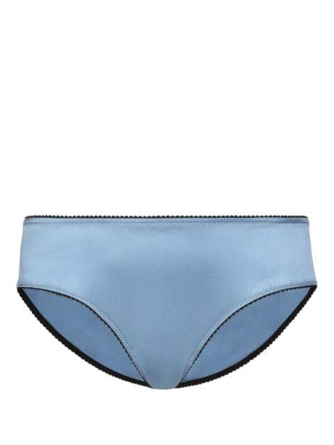 DNA scallop-edge satin briefs by DOLCE&GABBANA