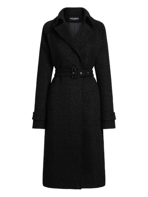 DNA tweed trench coat by DOLCE&GABBANA