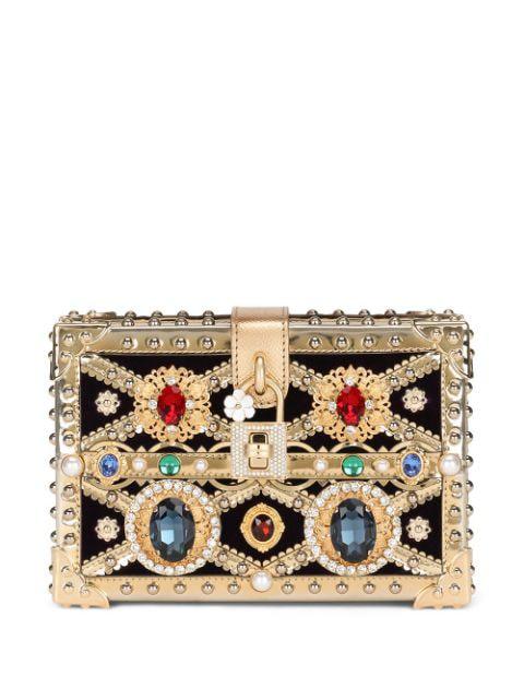 Dolce Box bejewelled mini bag by DOLCE&GABBANA