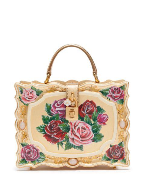 Dolce Box hand-painted top-handle bag by DOLCE&GABBANA