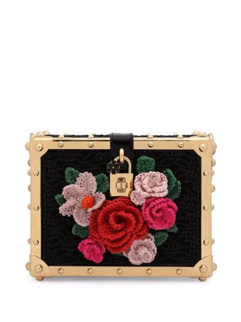 Dolce Box raffia top-handle bag by DOLCE&GABBANA