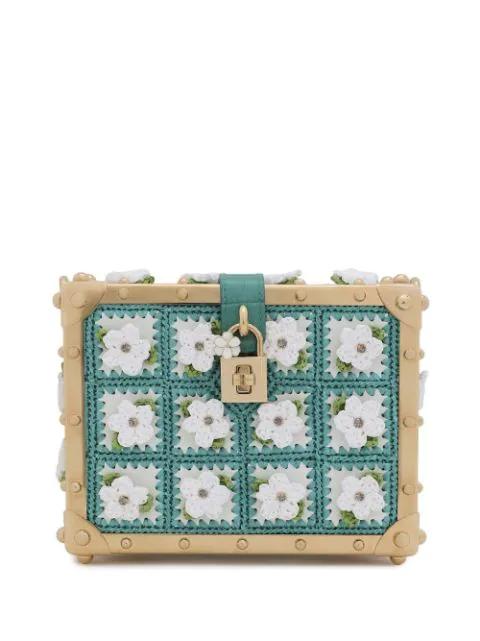 Dolce Box raffia top-handle bag by DOLCE&GABBANA