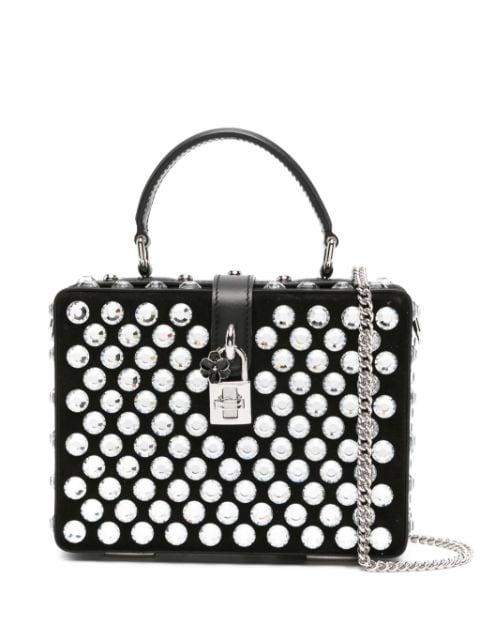 Dolce Box rhinestone-embellished tote bag by DOLCE&GABBANA