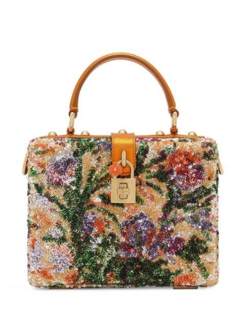 Dolce Box sequin-embellished tote bag by DOLCE&GABBANA