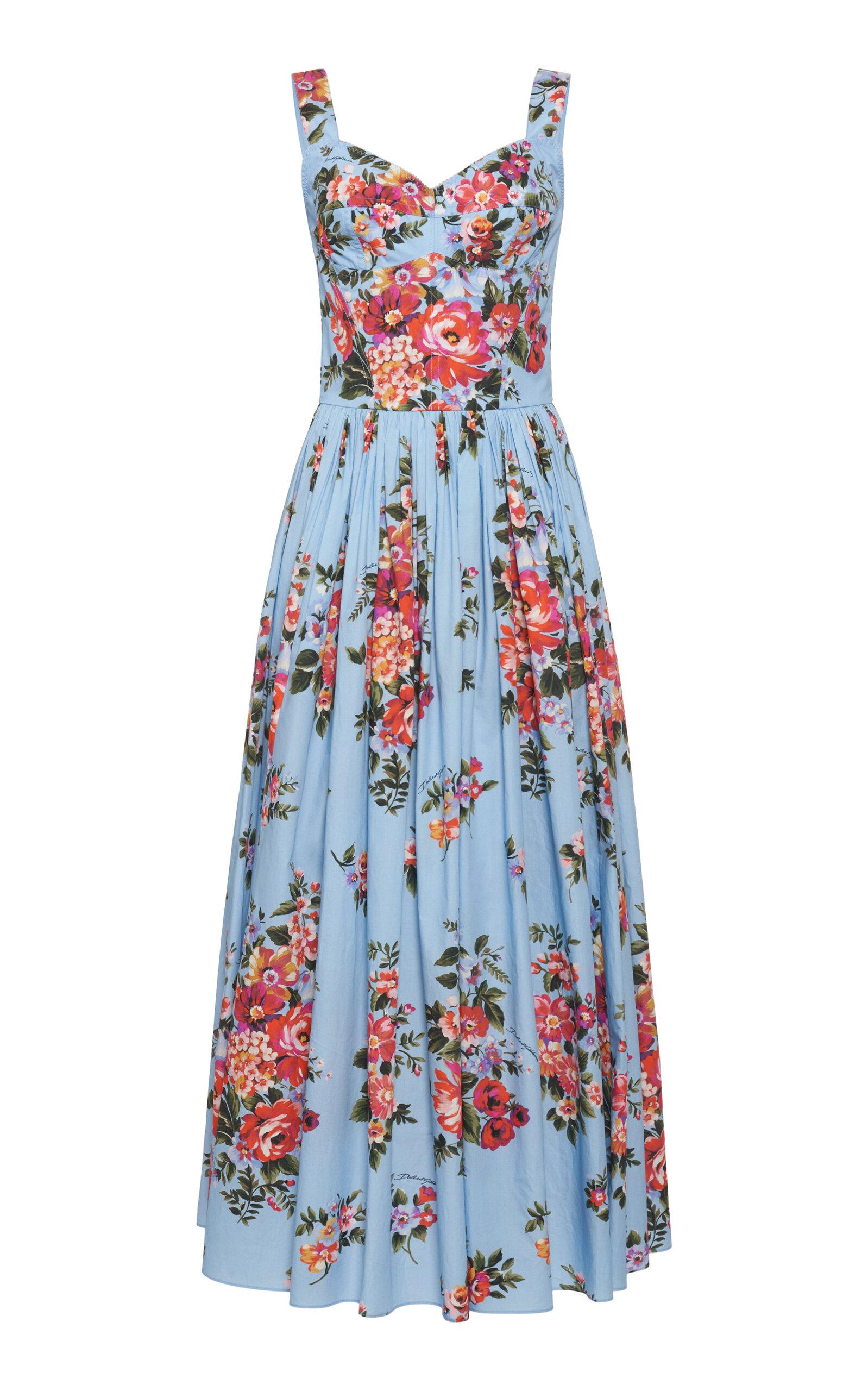 Dolce & Gabbana Floral-Print Cotton Maxi Dress - Moda Operandi by DOLCE&GABBANA