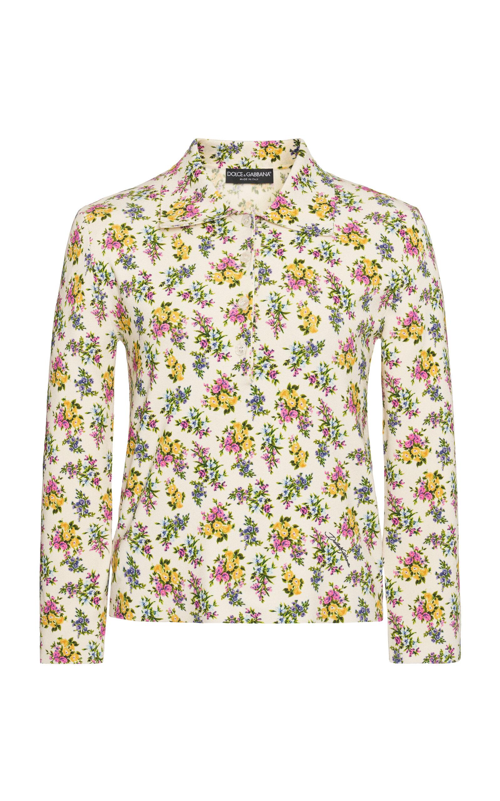 Dolce & Gabbana Floral-Print Knitted Cardigan - Moda Operandi by DOLCE&GABBANA