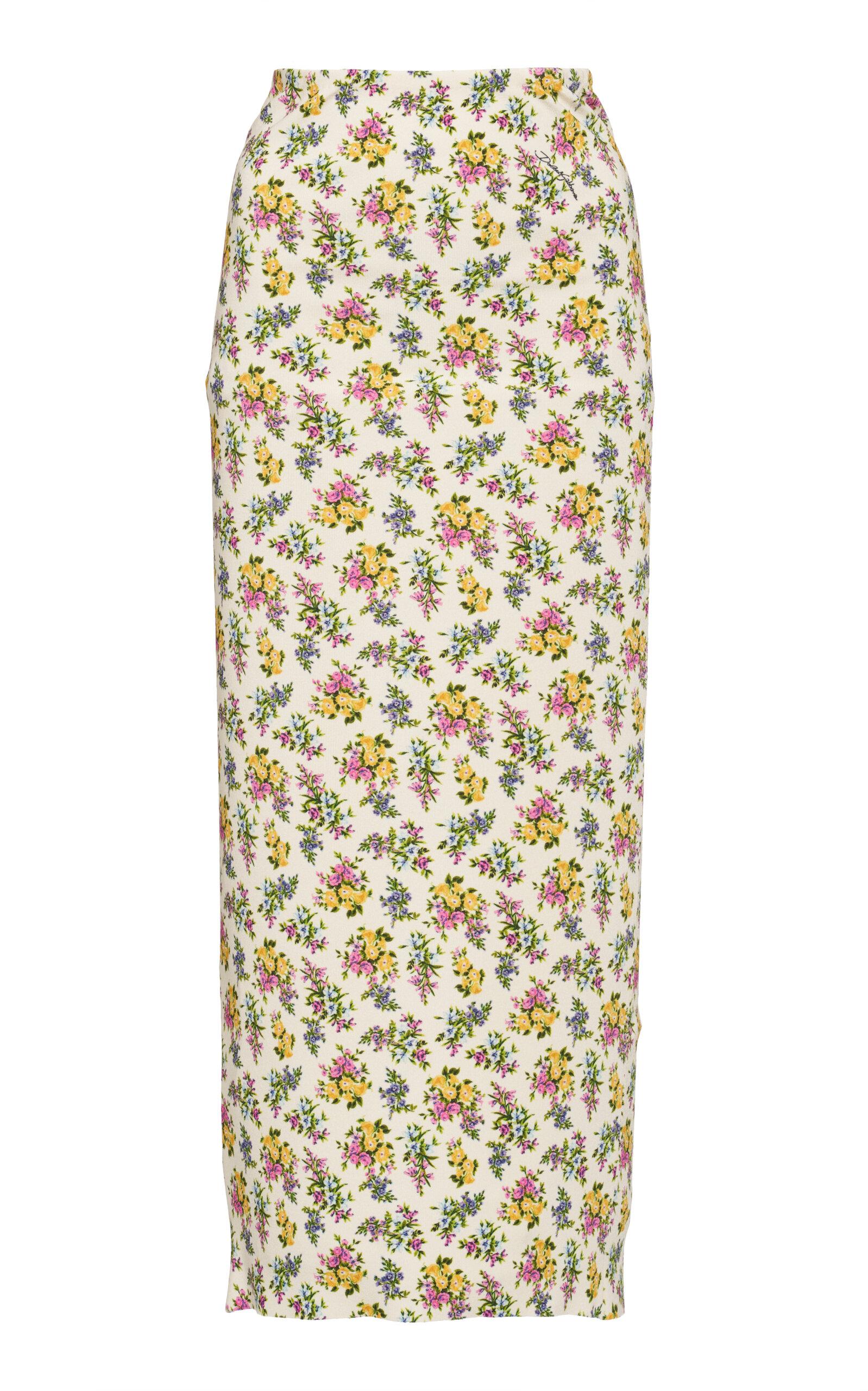 Dolce & Gabbana Floral-Print Knitted Midi Skirt - Moda Operandi by DOLCE&GABBANA