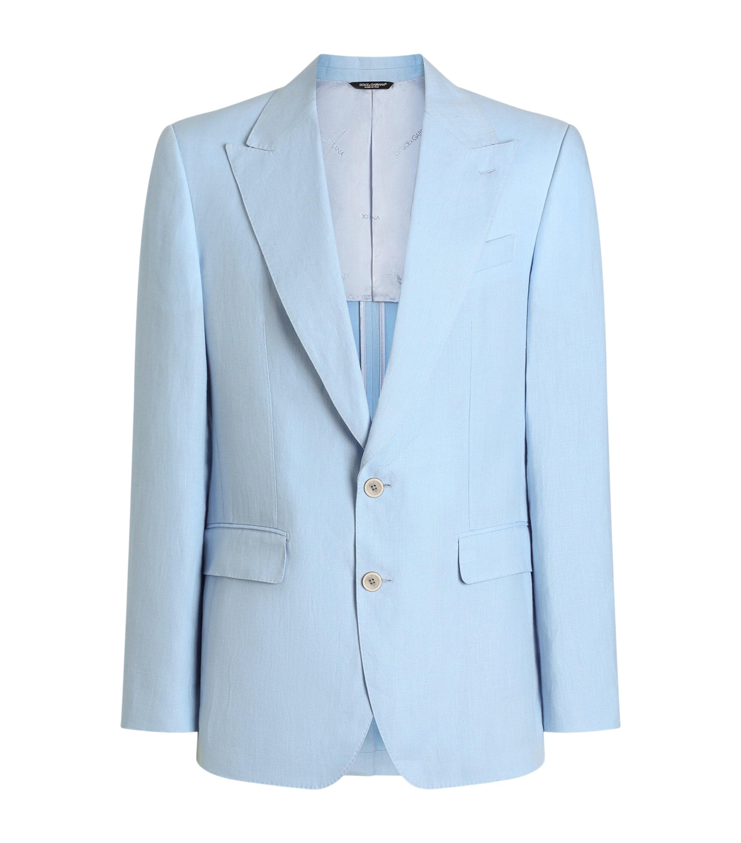 Dolce & Gabbana Linen Single-Breasted Blazer by DOLCE&GABBANA