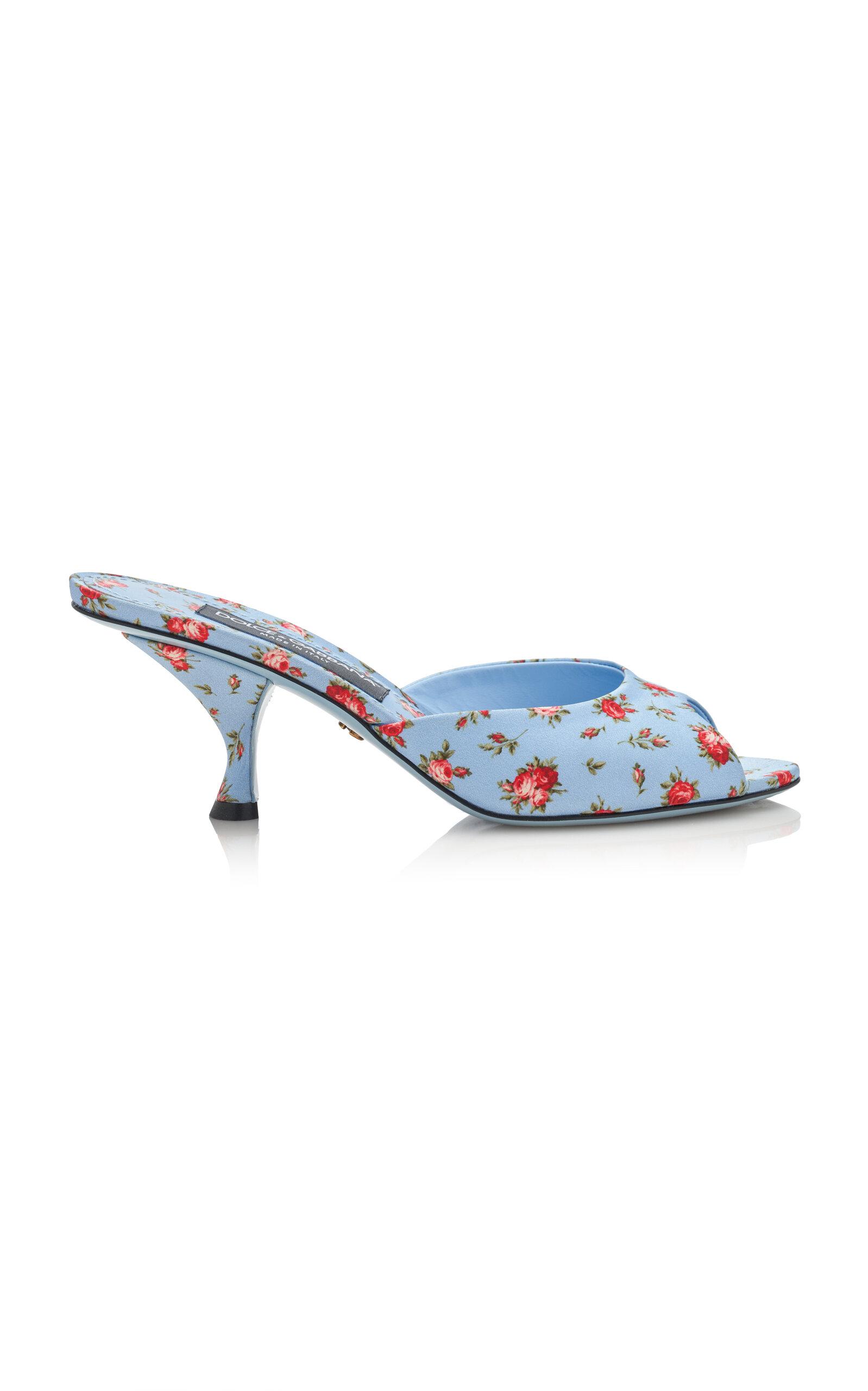 Dolce & Gabbana Rose-Print 60mm Mules - Moda Operandi by DOLCE&GABBANA