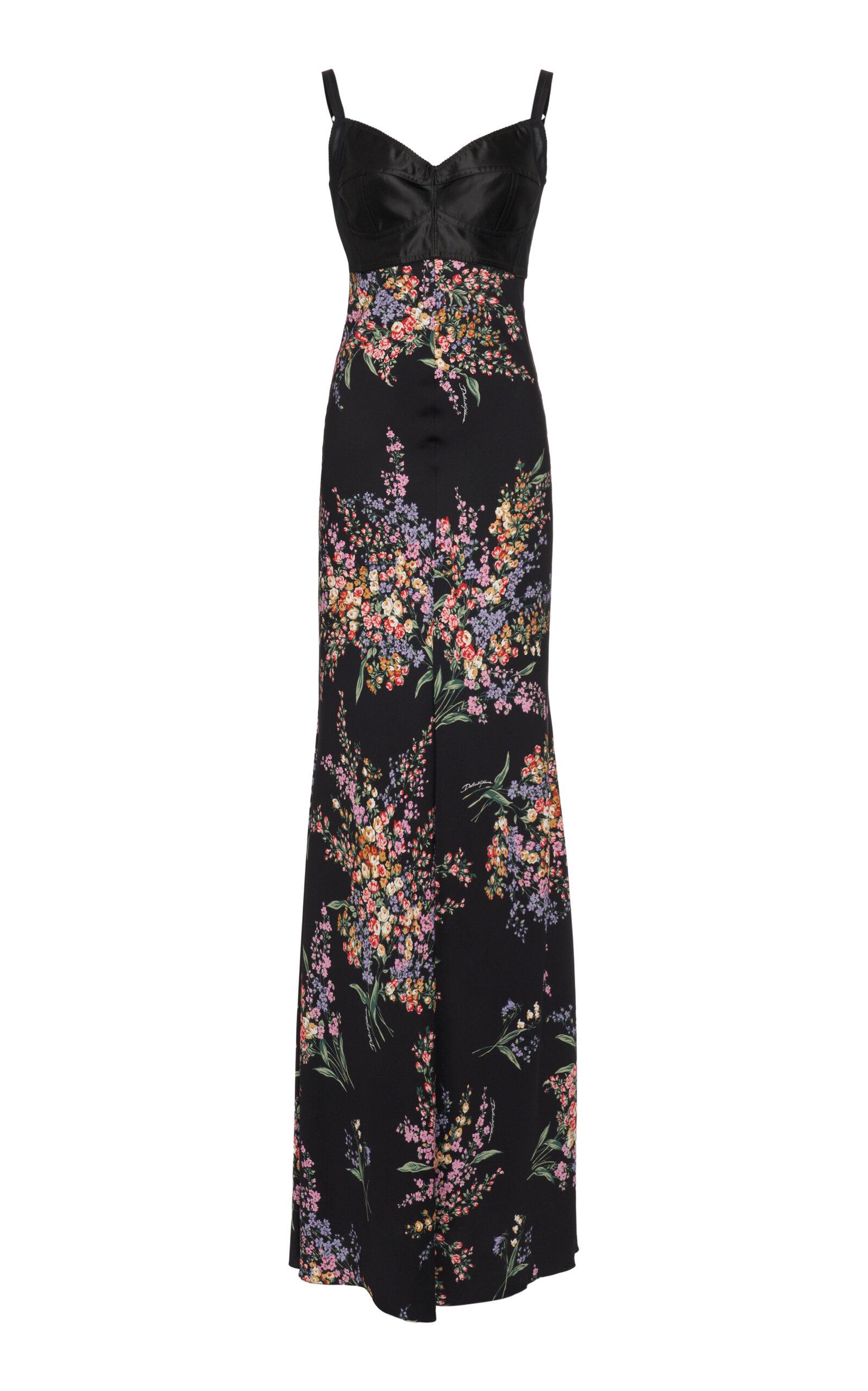 Dolce & Gabbana Sicilian Silk Charmeuse Floral Maxi Dress - Moda Operandi by DOLCE&GABBANA