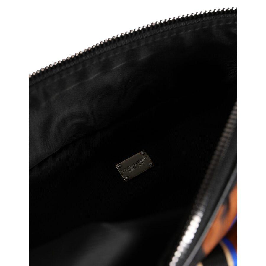Dolce & Gabbana Tiger-Print Nylon Belt Bag  Brown by DOLCE&GABBANA
