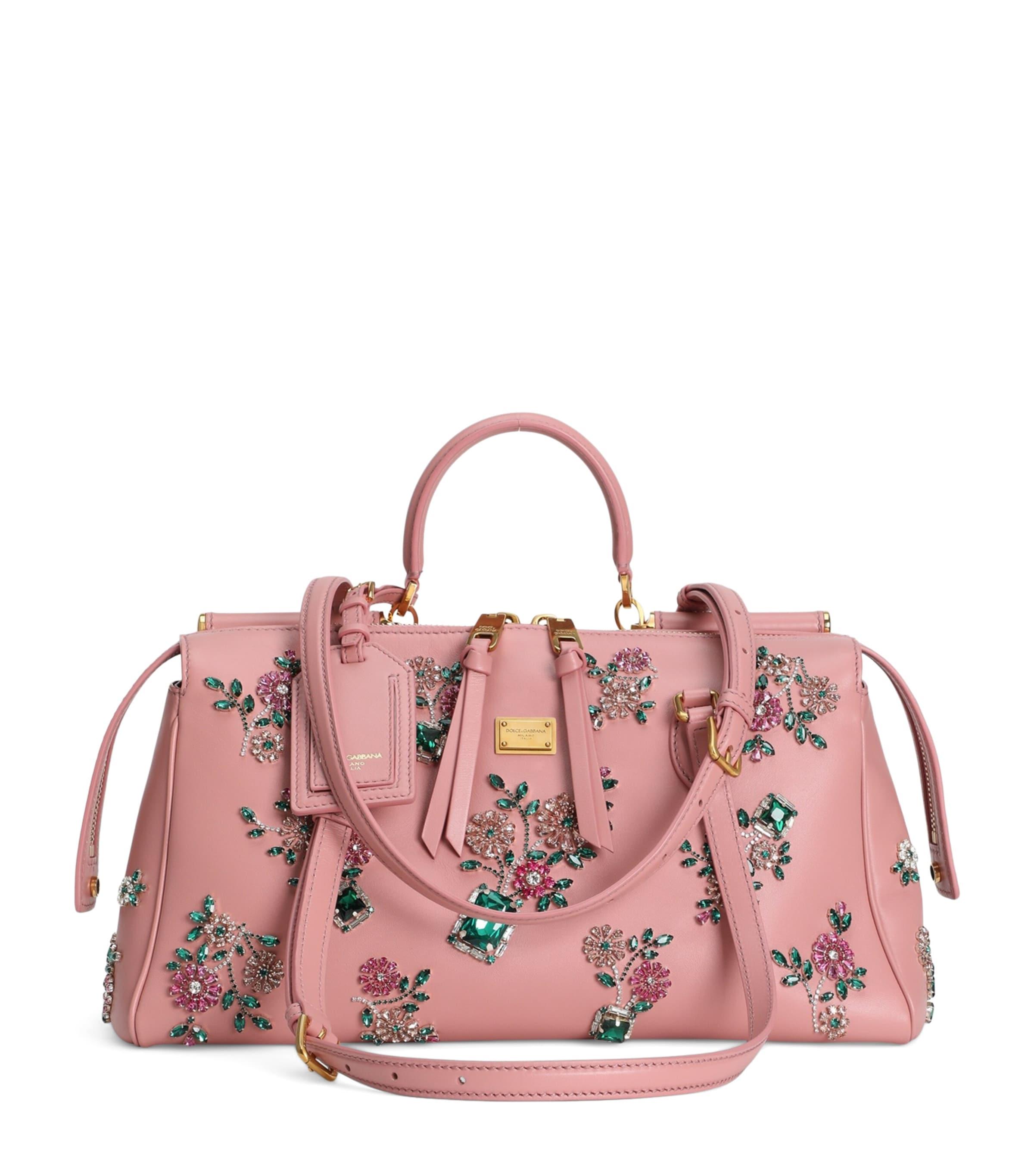 Dolce&Gabbana Calfskin Embellished Vittoria Shoulder Bag by DOLCE&GABBANA