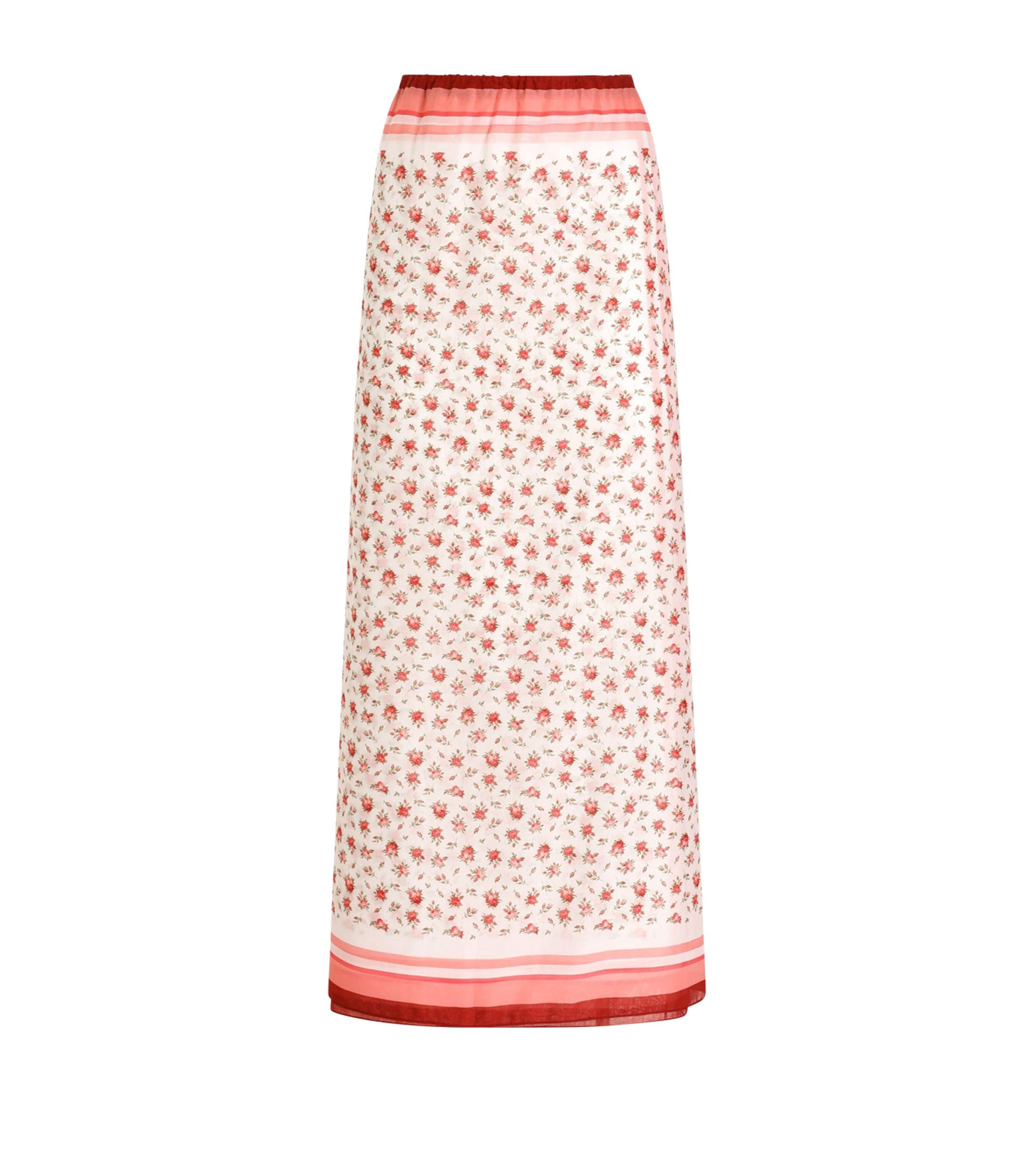 Dolce&Gabbana Cotton Floral Pareo Maxi Skirt by DOLCE&GABBANA