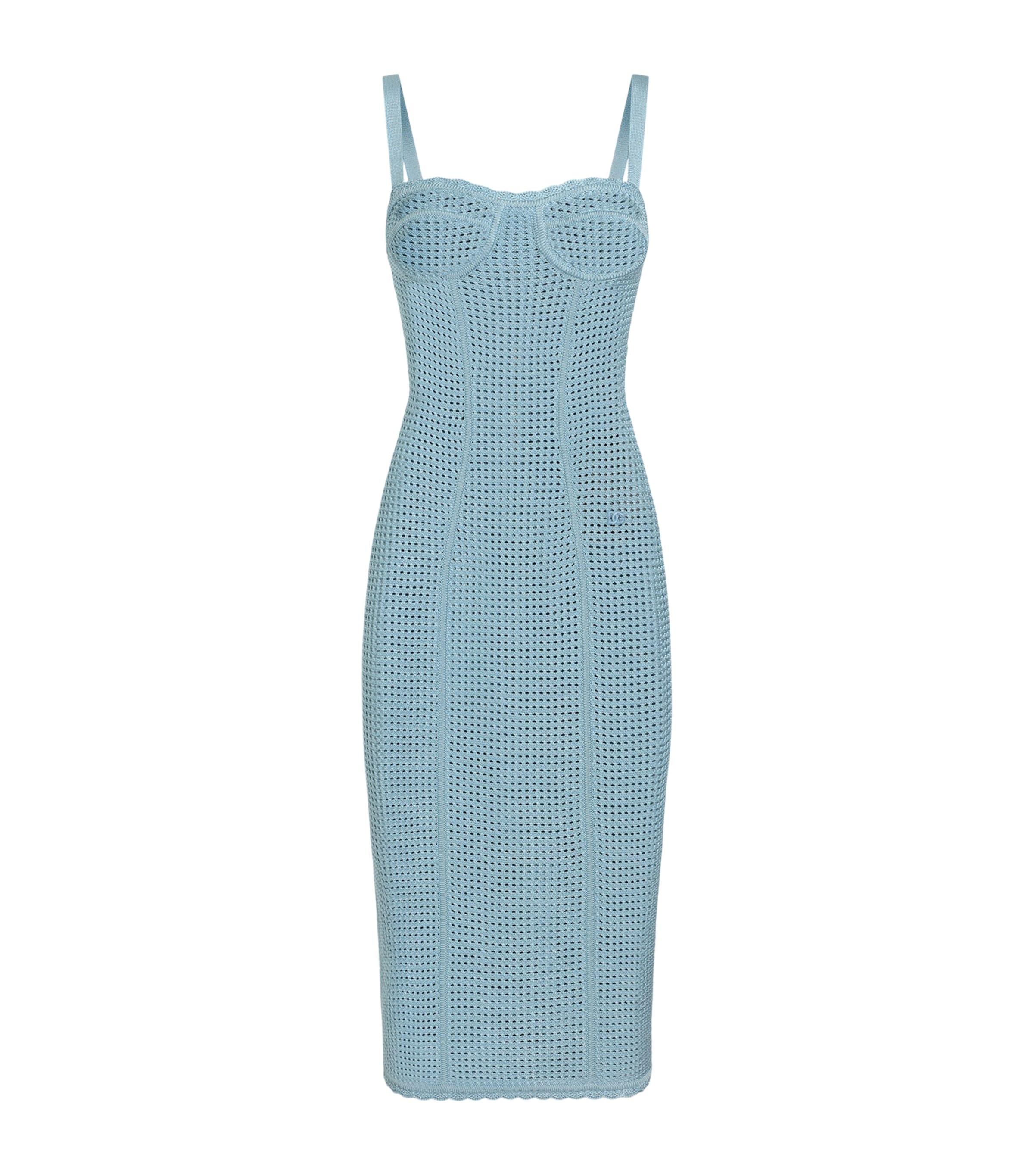 Dolce&Gabbana Crocheted Cup Midi Dress by DOLCE&GABBANA