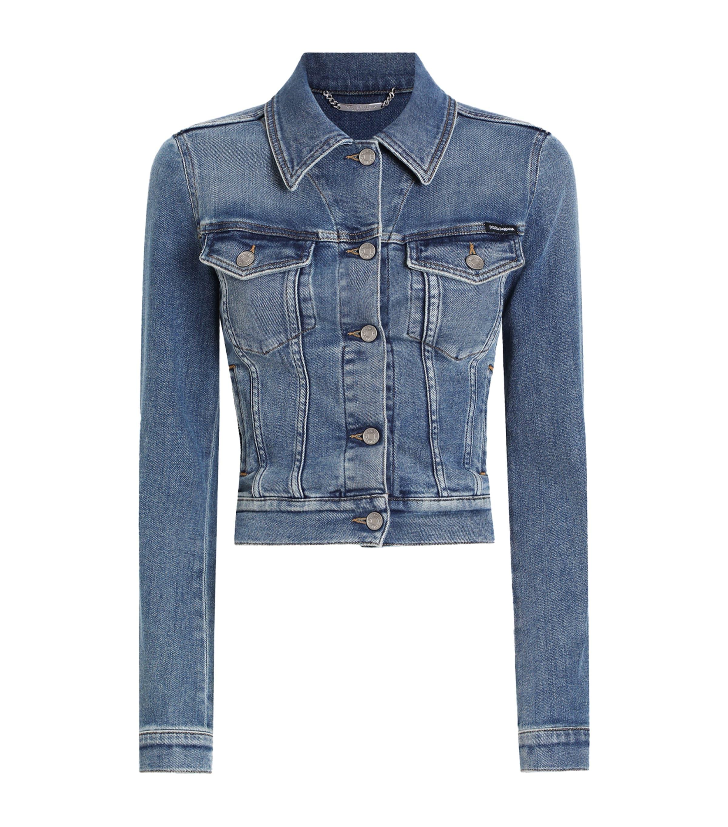 Dolce&Gabbana Cropped Denim Jacket by DOLCE&GABBANA