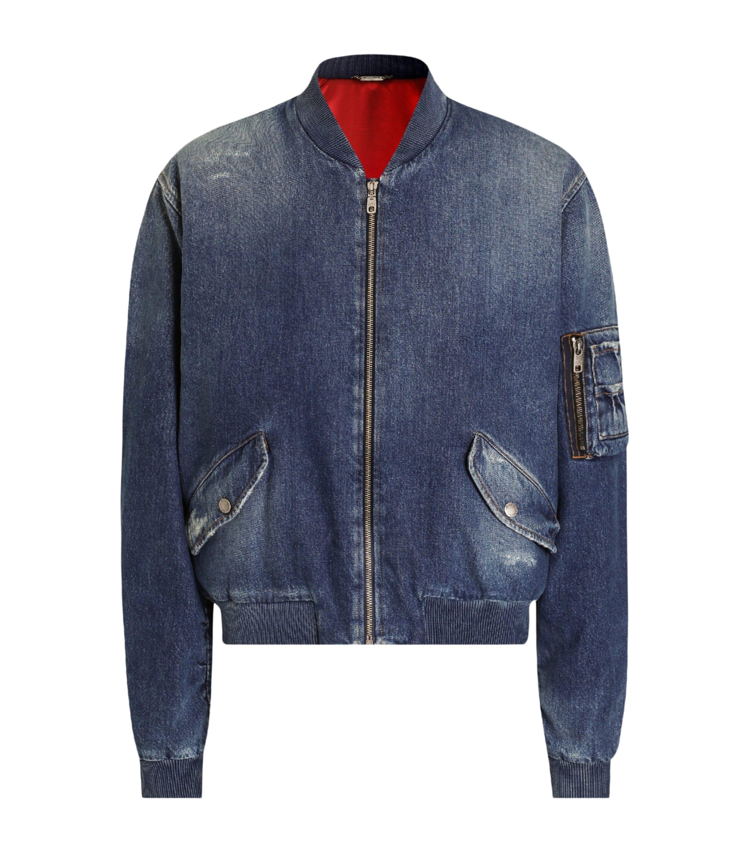Dolce&Gabbana Denim Bomber Jacket by DOLCE&GABBANA