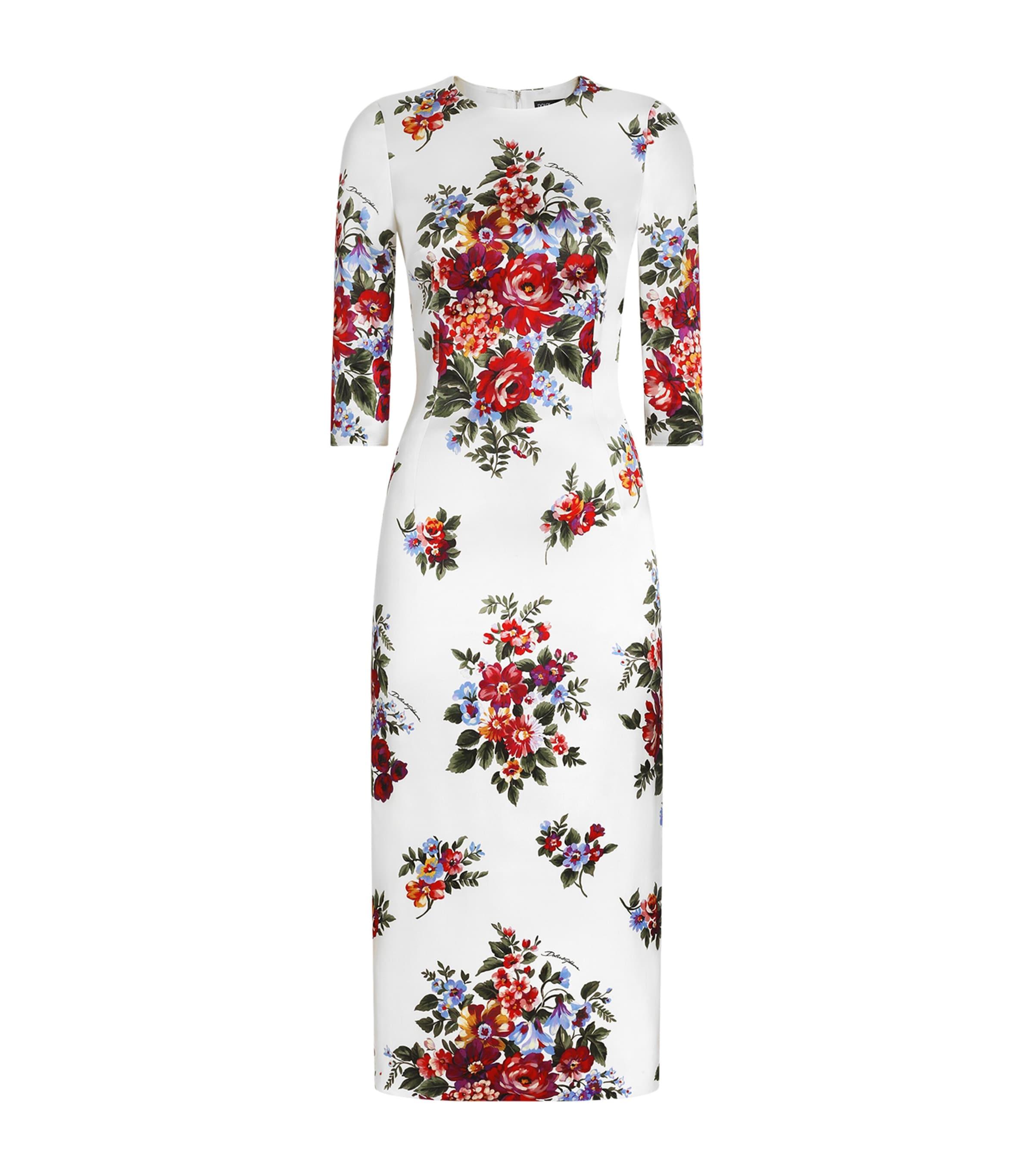 Dolce&Gabbana Floral Midi Dress by DOLCE&GABBANA
