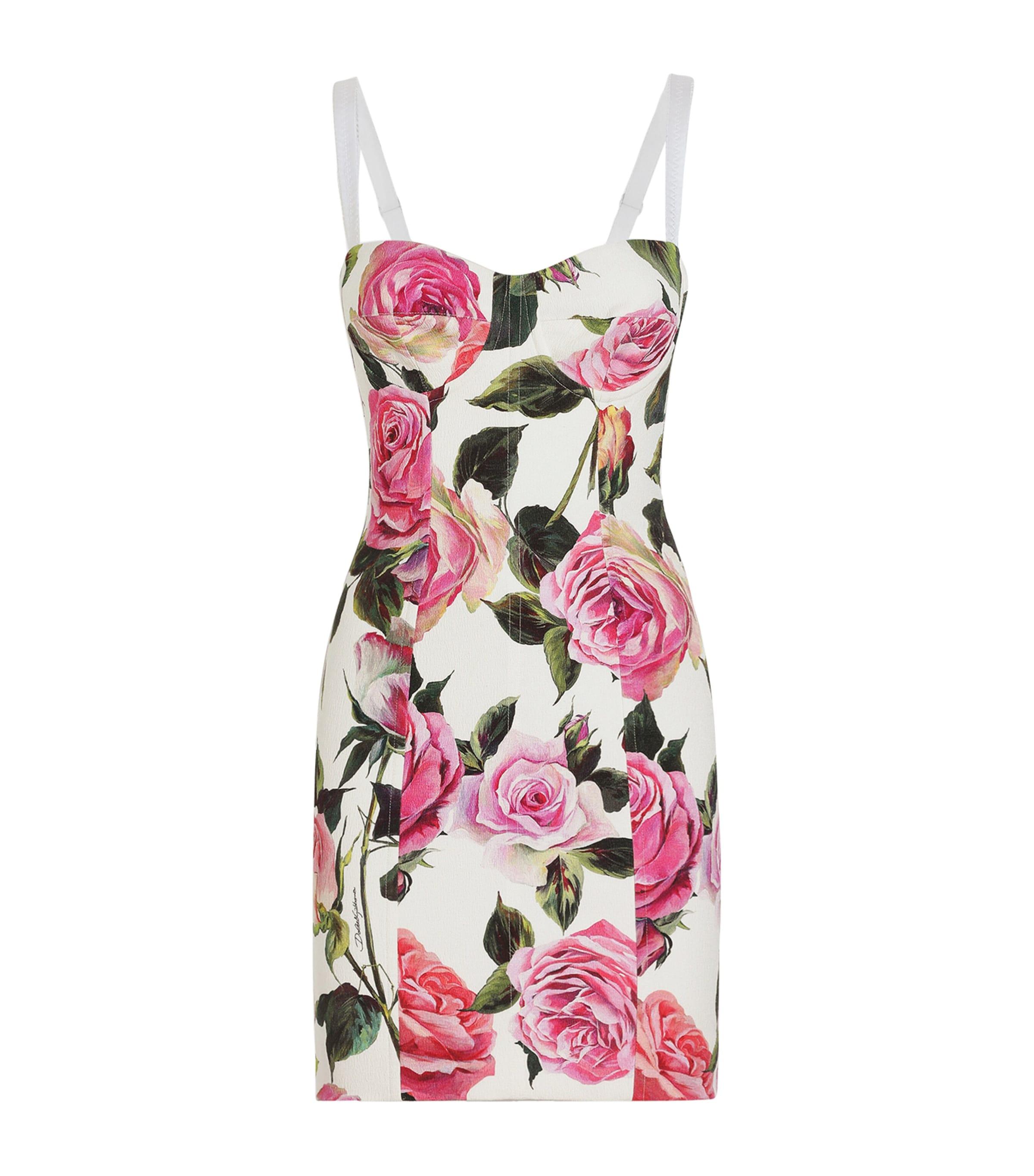 Dolce&Gabbana Floral Print Mini Dress by DOLCE&GABBANA