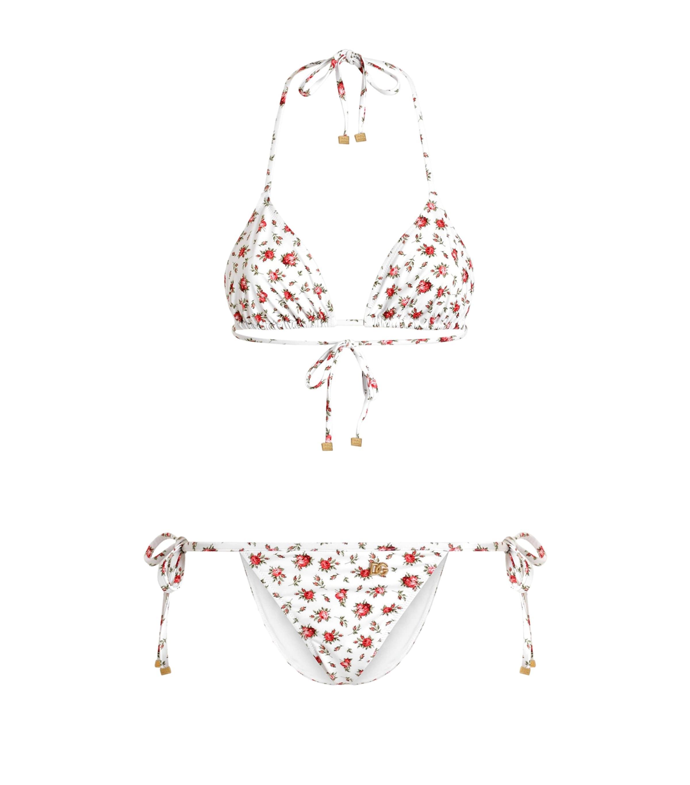 Dolce&Gabbana Floral Triangle Bikini by DOLCE&GABBANA
