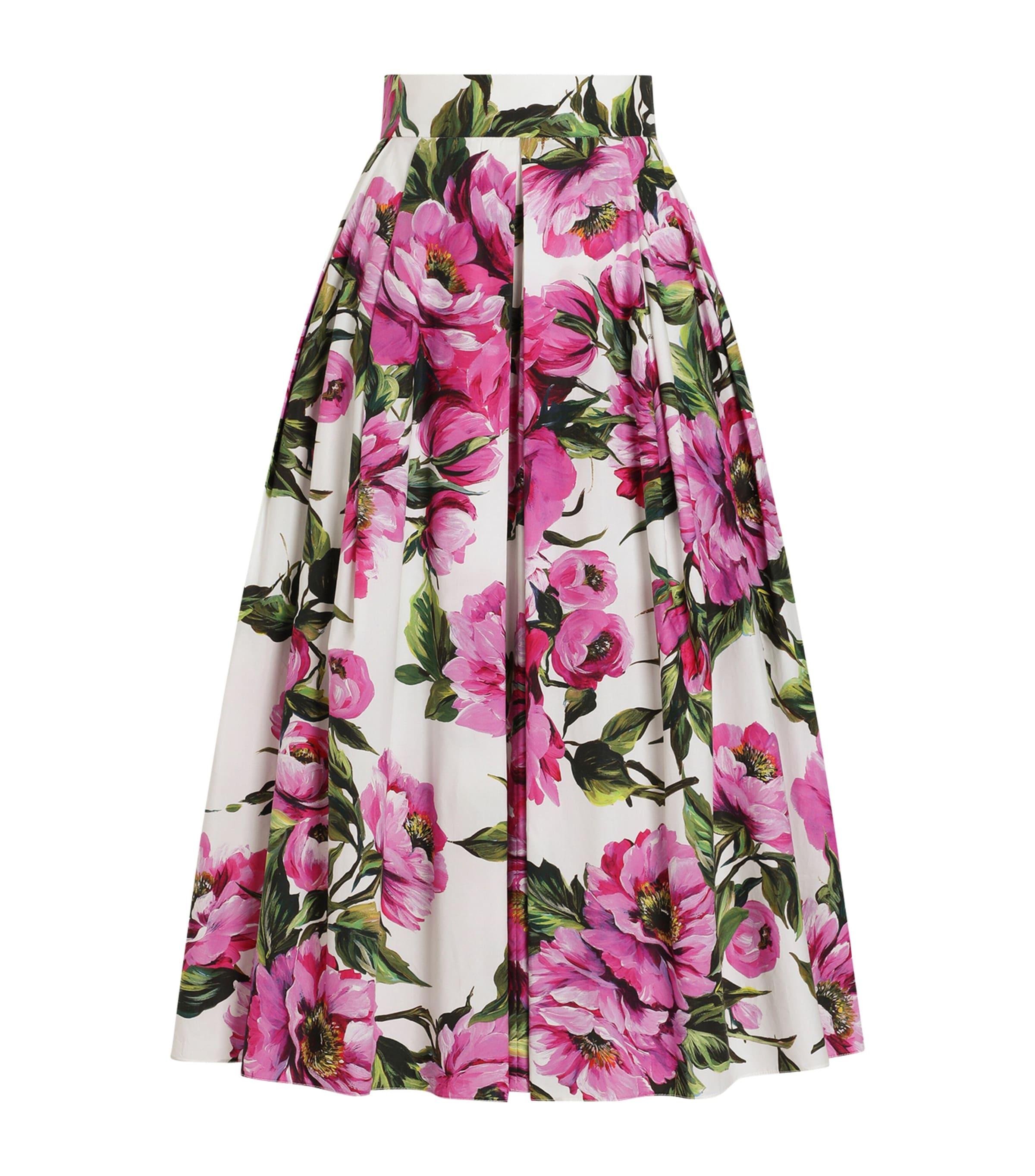 Dolce&Gabbana Floral Voluminous Pleated Skirt by DOLCE&GABBANA