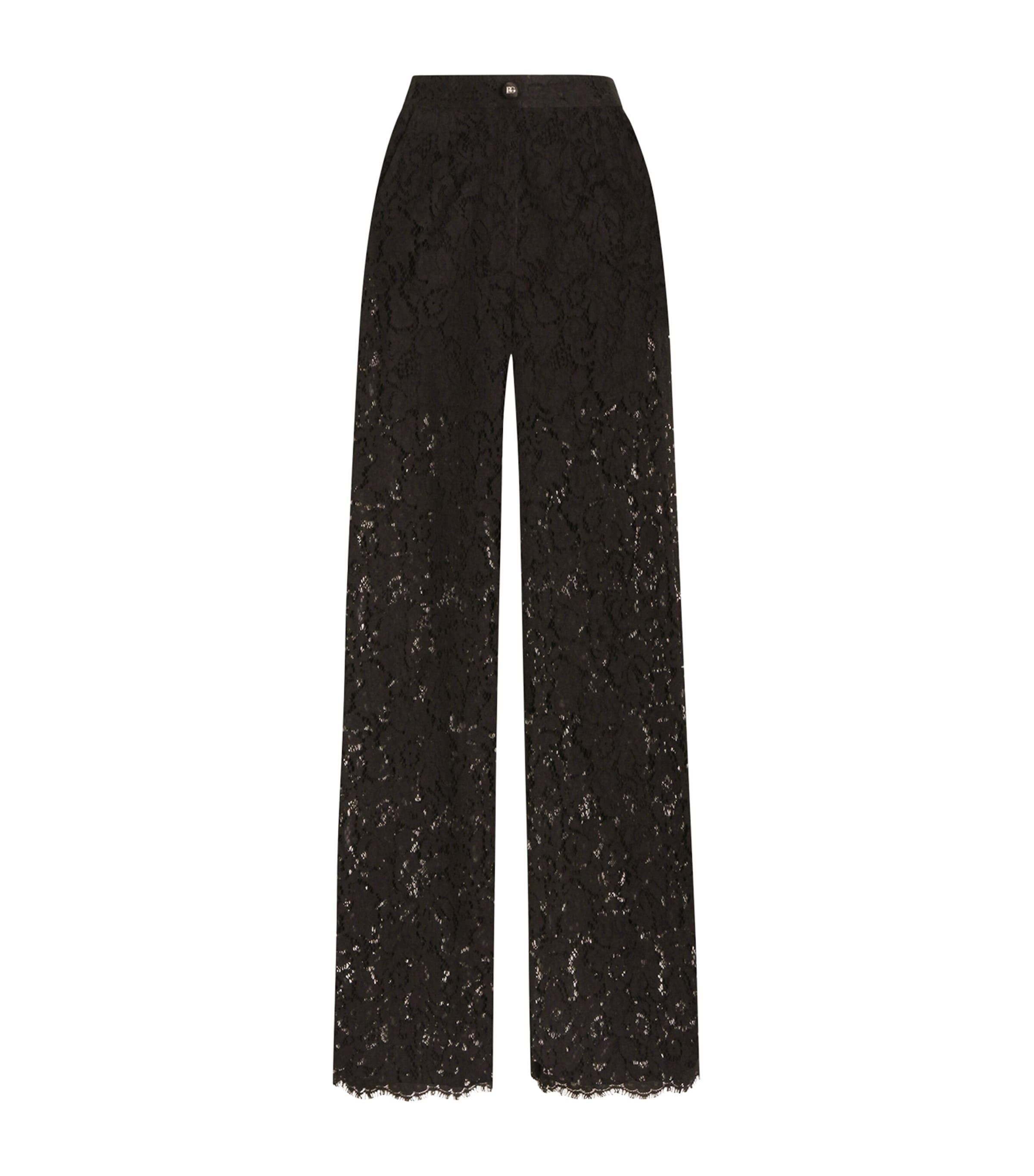 Dolce&Gabbana Lace Wide-Leg Trousers by DOLCE&GABBANA