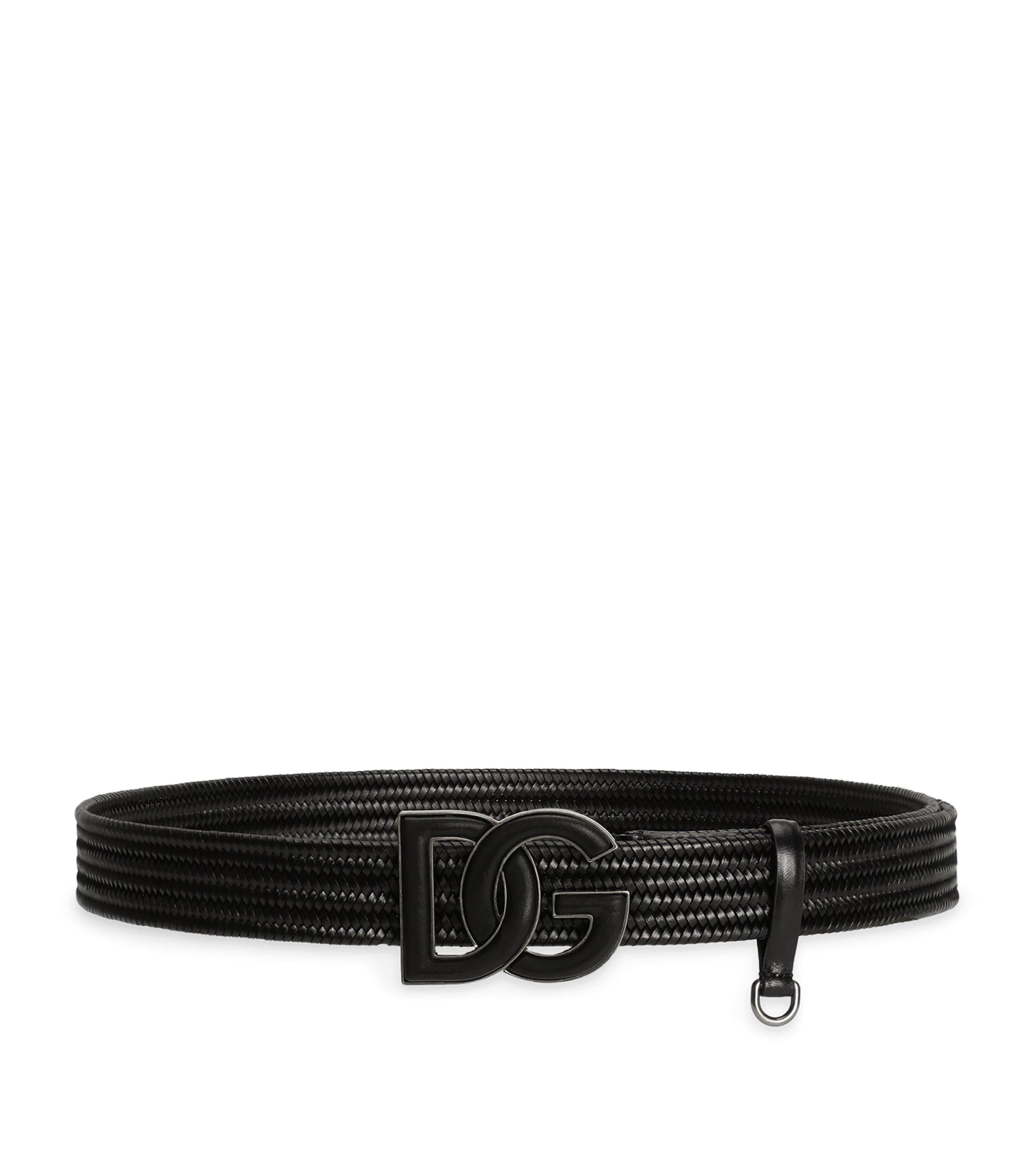 Dolce&Gabbana Leather Woven Belt by DOLCE&GABBANA