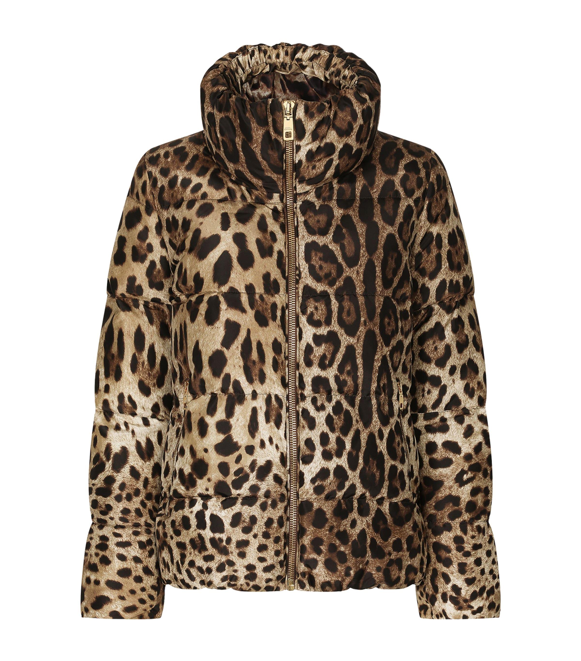 Dolce&Gabbana Leopard Print Puffer Jacket by DOLCE&GABBANA