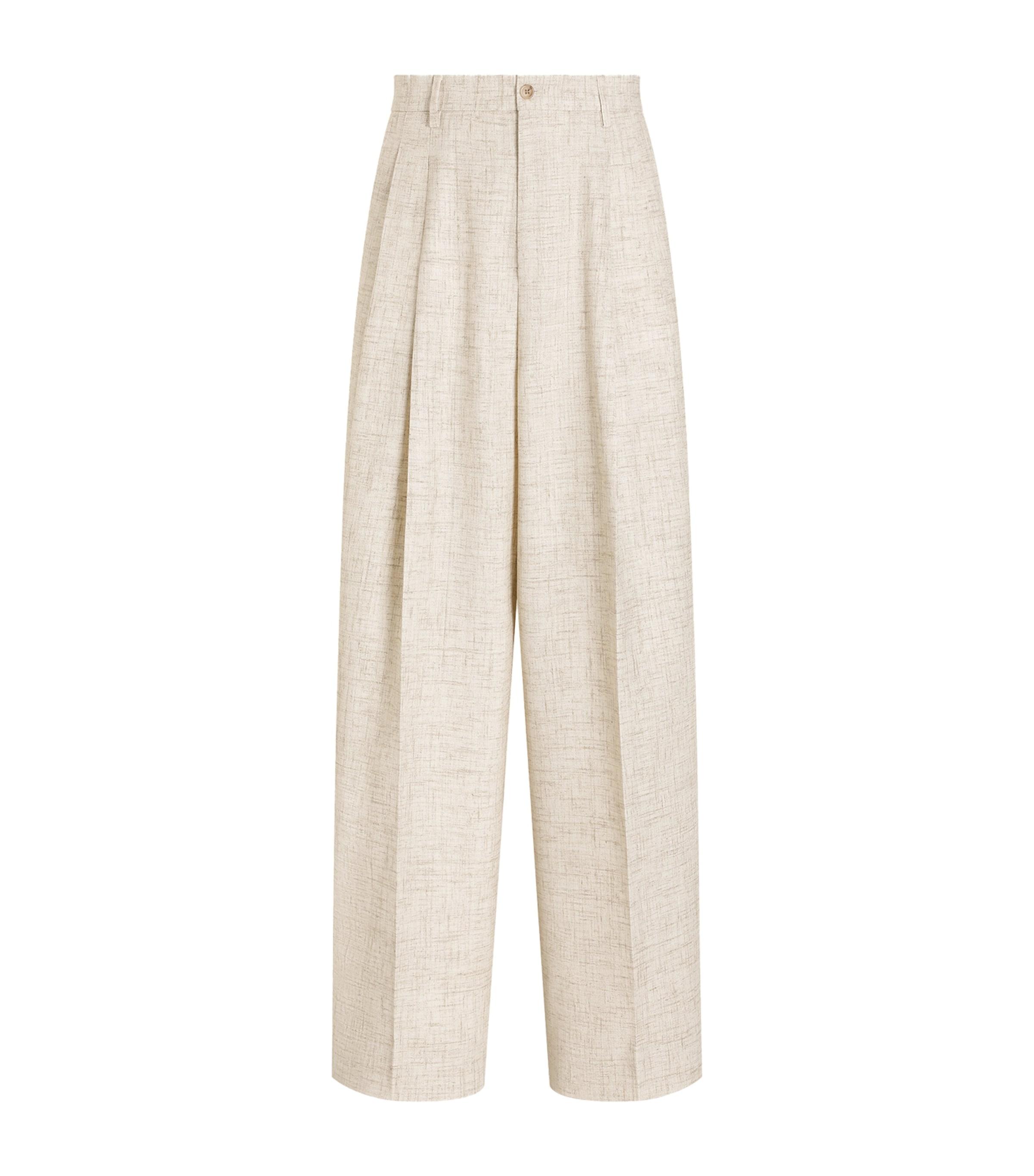 Dolce&Gabbana Linen-Blend Tweed-Effect Trousers by DOLCE&GABBANA