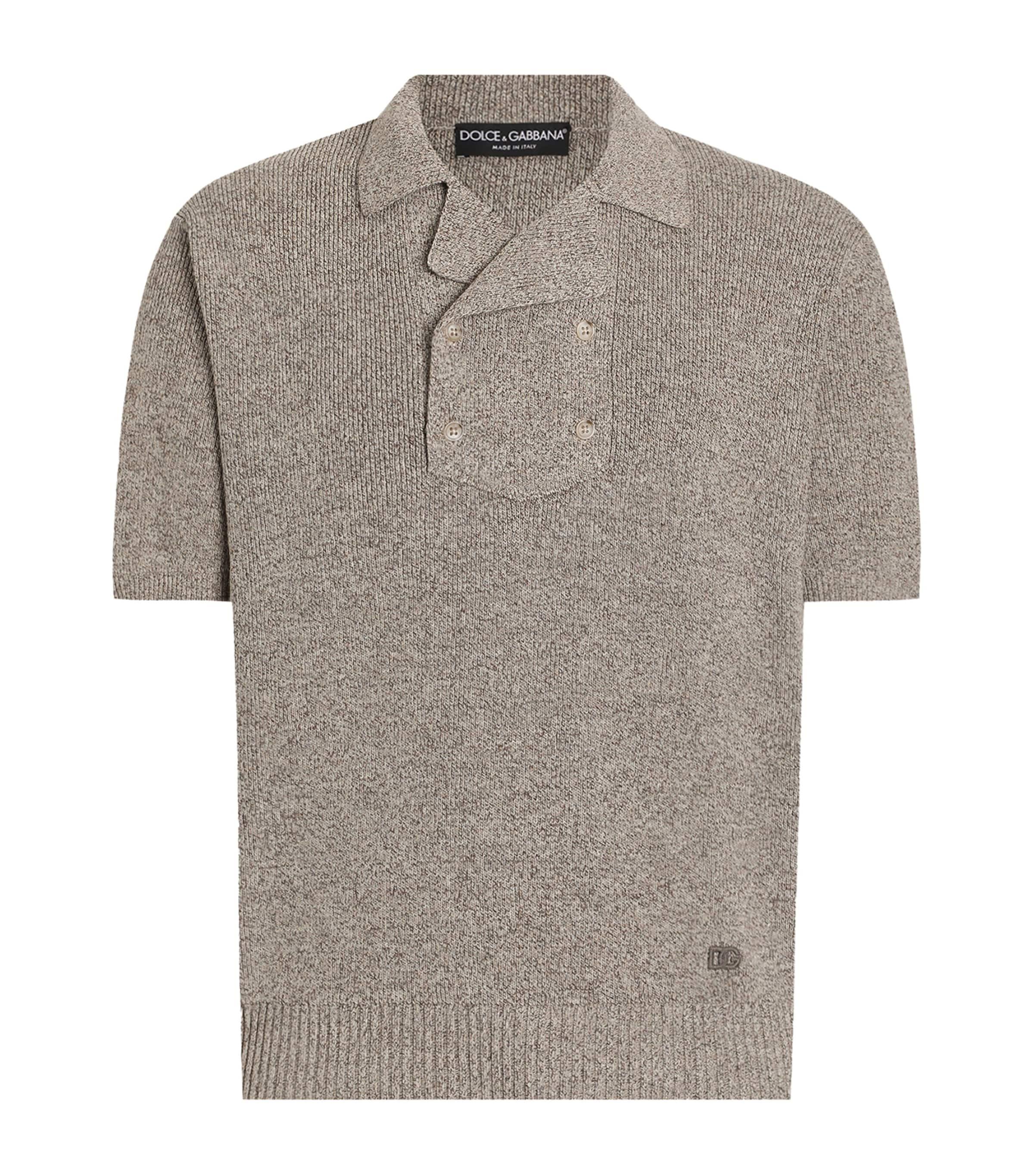 Dolce&Gabbana Linen-Cotton Polo Shirt by DOLCE&GABBANA