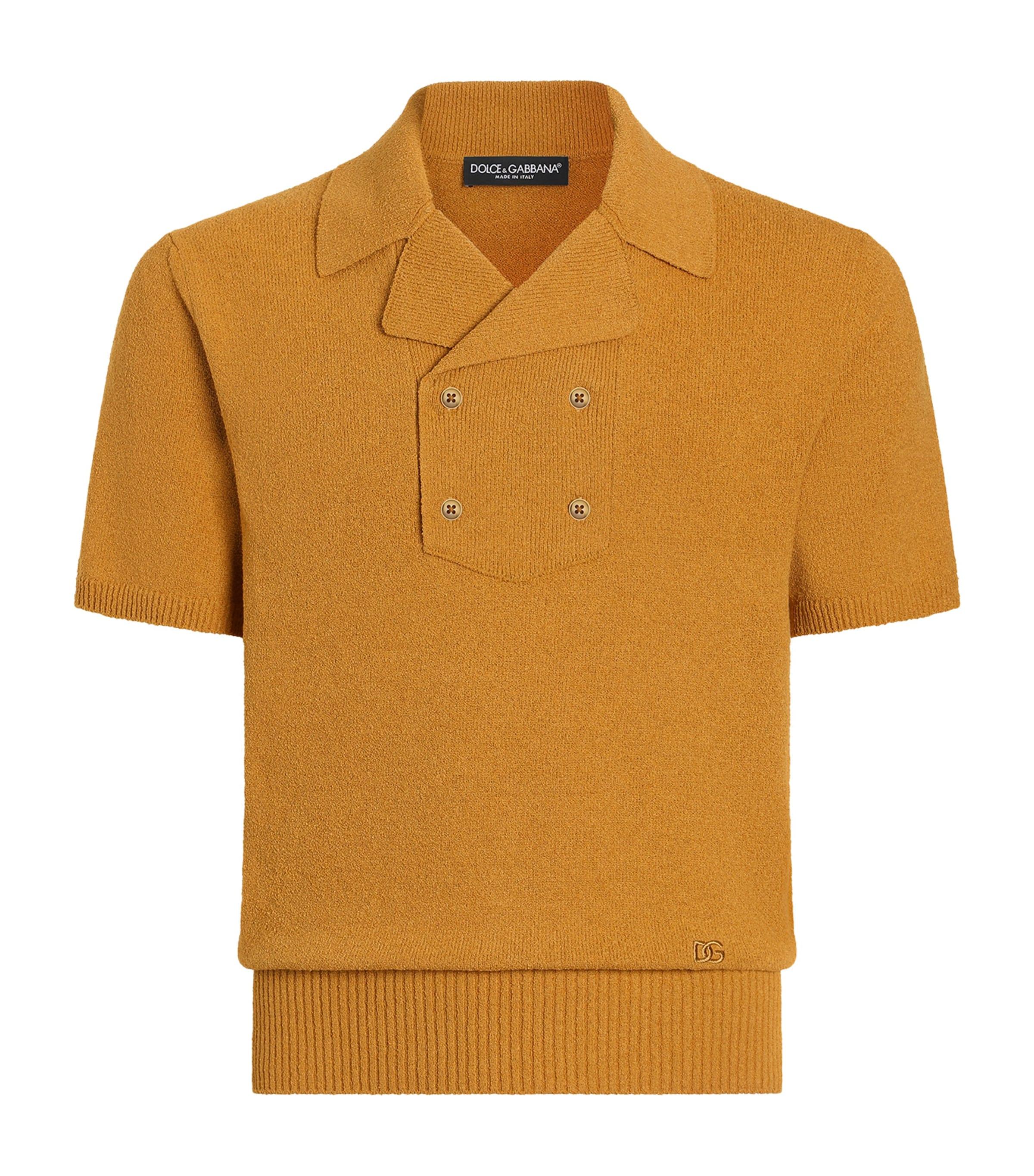 Dolce&Gabbana Linen-Cotton Polo Shirt by DOLCE&GABBANA