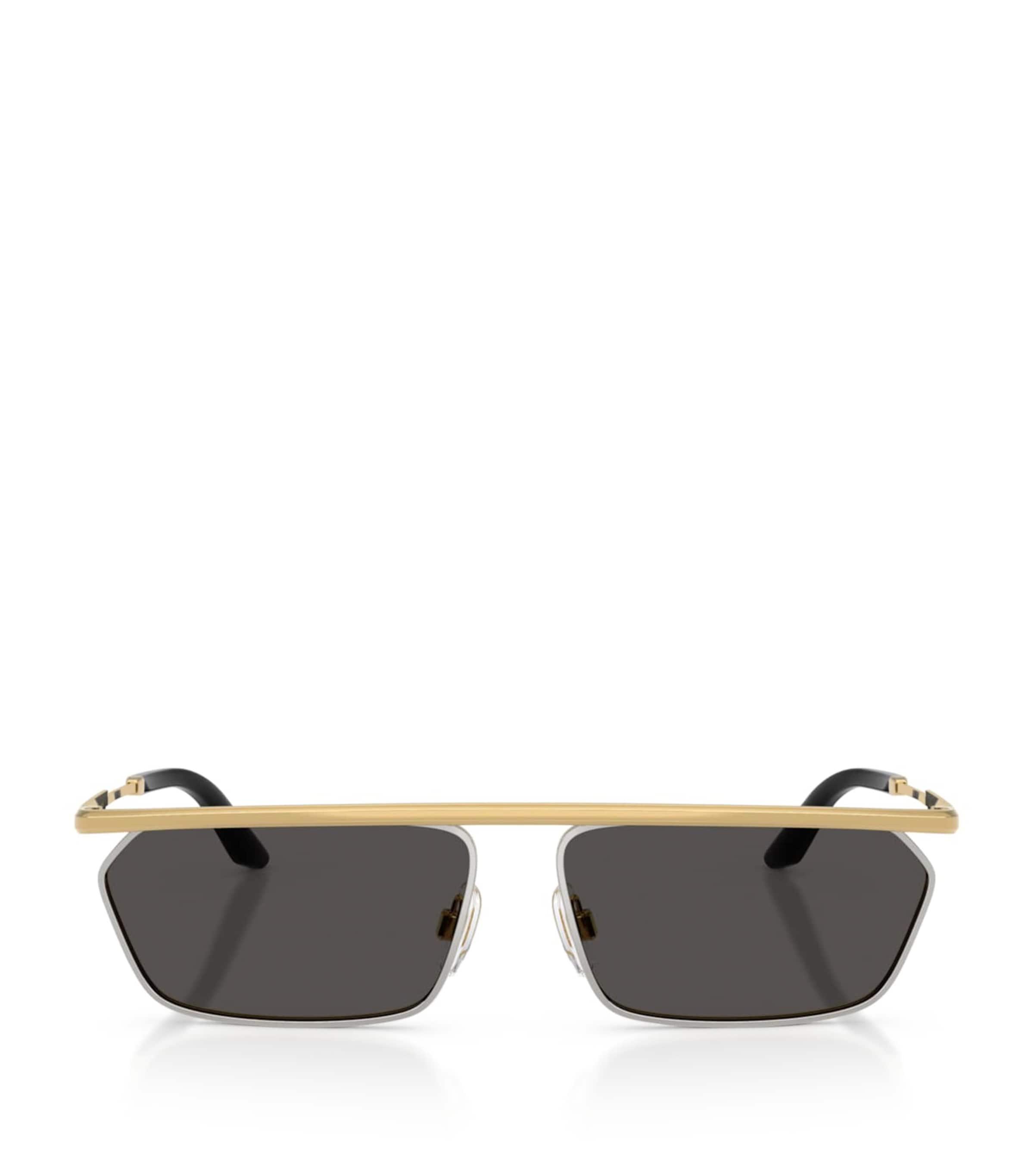Dolce&Gabbana Metal DG2327 Classic Rectangle Sunglasses by DOLCE&GABBANA