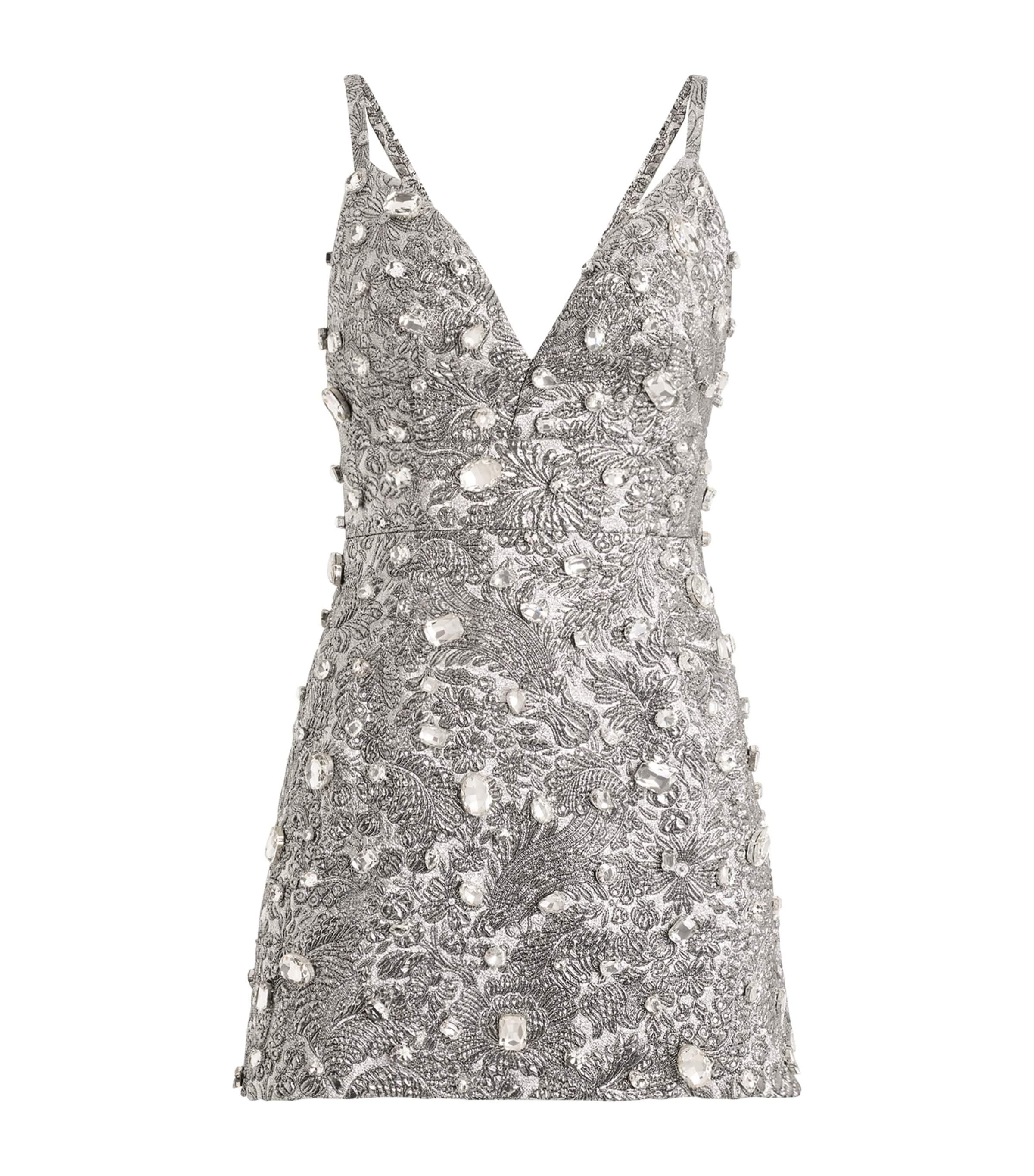 Dolce&Gabbana Metallic Embroidered Mini Dress by DOLCE&GABBANA